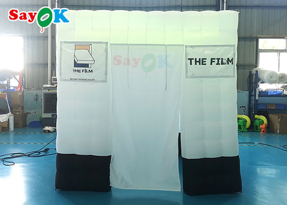 Inflatable Tent Camping SGS Inflatable Photo Booth Tent 360 Degree Photo Video Booth With LED Light