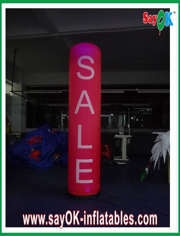 Advertsing H2m Inflatable Lighting Decoration , Nylon Cloth Lighting Pillar