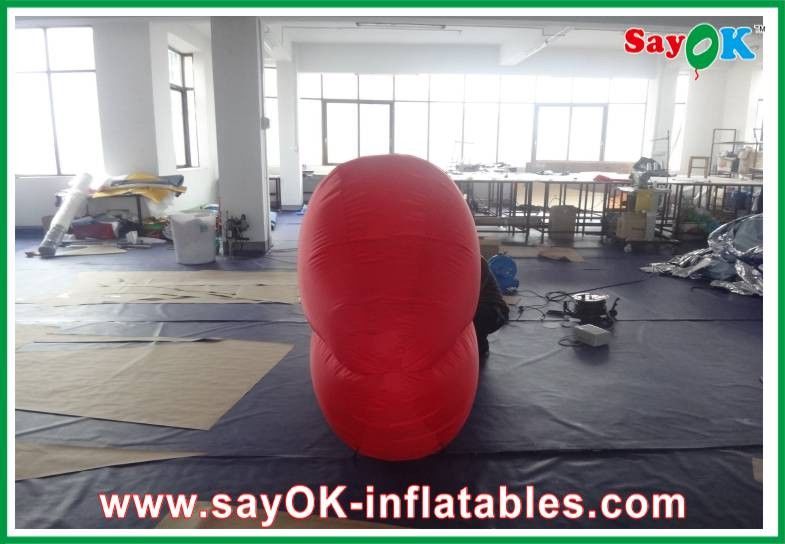 Red Unique Inflatable Lighting Lip Nylon Cloth CE Air Blower For Outdoor