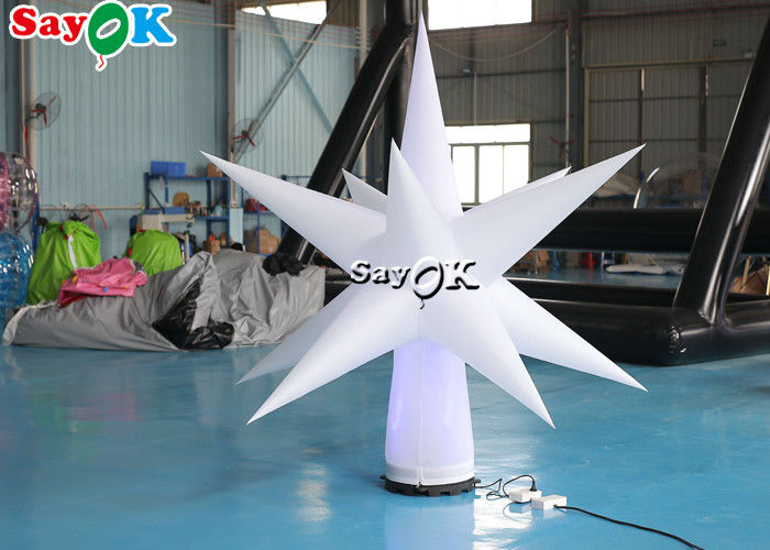 0.25mm PVC Hanging Inflatable LED Star For Party Decorations