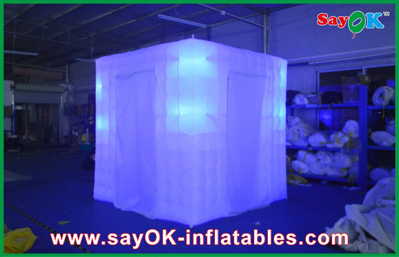 Photo Booth Wedding Props White Inflatable Trade Show Booth Light Square Tent Gathering Party