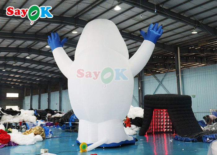 Inflatable Animals Holidays Led Lighting Inflatable Snow Monster Snowman Airblown Monster Toy For Outdoor Decoration
