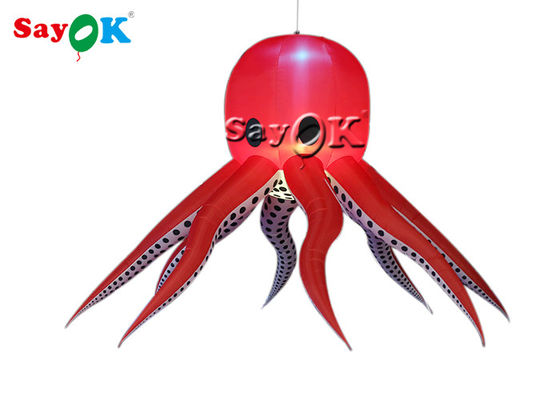 Acara Menggantung 3m Led Lighting Inflatable Octopus Tentakel