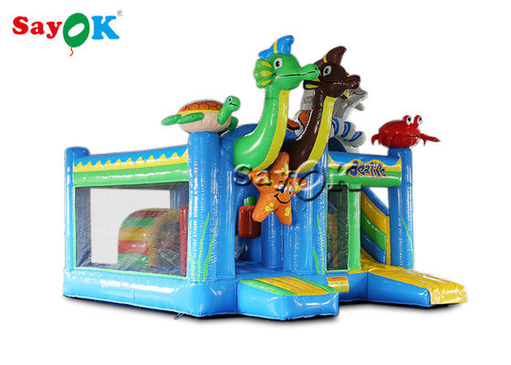 5.5x5x3.9mH Sea World Tema Anak-anak Inflatable Bounce Slide