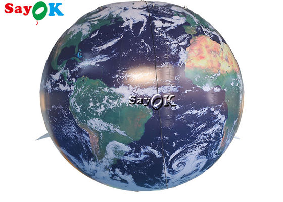 Acara Sekolah 2.5m 8ft Inflatable Earth Globe Model Dekoratif Dengan Led Lighting