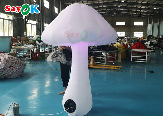 Full Printing Warna Dekorasi Jamur Tiup Raksasa Dengan Blower
