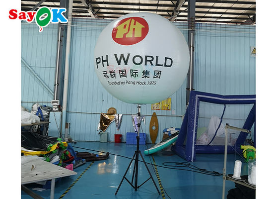 Braket LED Lantai Balon Tiup Lampu Dekorasi Interaktif Acara Iklan Bola Bercahaya