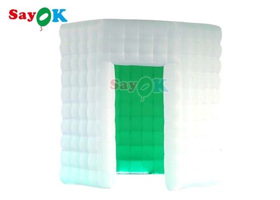 Warehouse Oval Photo Booth Inflatble Led Tent Dengan Blower Udara