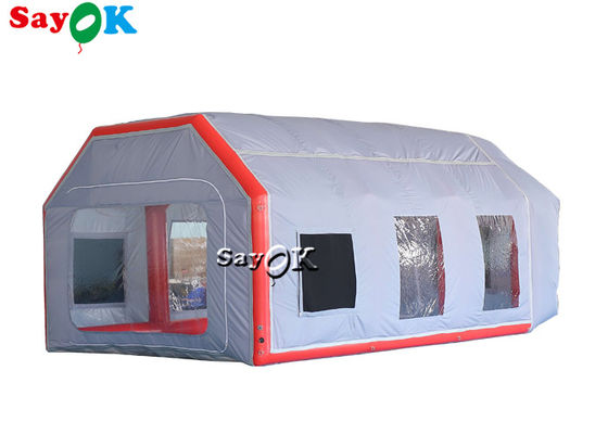 Tenda Kerja Tiup Abu-abu Kedap Udara Tenda Tiup Mobil Semprotan Tahan Air Anti UV