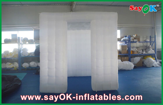 Lucu Photo Booth Alat Peraga Putih 3D Stiker Lipat Inflatable Photo Booth Kios Kandang Dengan Jendela