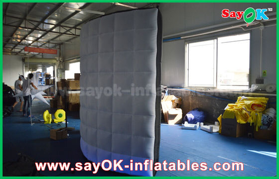 Photo Booth Natal Hitam / Putih Inflatable Led Lighting Wall Inflatable Photobooth Untuk Acara Pernikahan