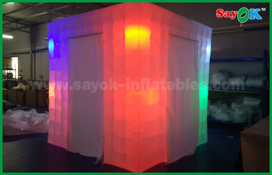 Tenda Tiup Warna Berbeda Light Inflatable Photo Booth / Tenda Photobooth Kubus Tiup Portabel Dengan 2 Pintu