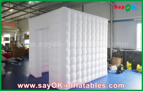 Inflatable Photo Studio Gambar Lukisan Inflatable Photo Booth Tent 2.5m Full White Oxford Inflatable Cube