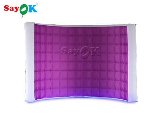 Wedding Photo Booth Sewa Purple Inflatable LED Air Pump Photo Booth Untuk Iklan / Festival