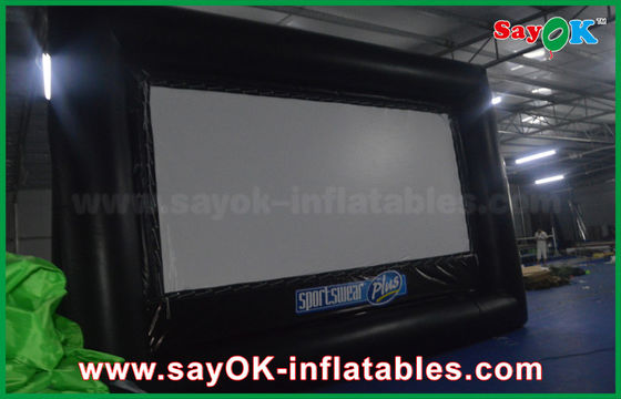 Layar Proyektor Tiup 6 X 3.5m Pvc / Oxford Cloth Protable Film Layar Film Tiup Untuk Disewa