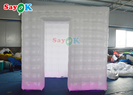 Indoor Party Led Inflatable Photo Booth Bahan Kain Oxford