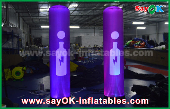 Pink Inflatable Lighting Dekorasi / kolom inflatable dengan pencetakan logo