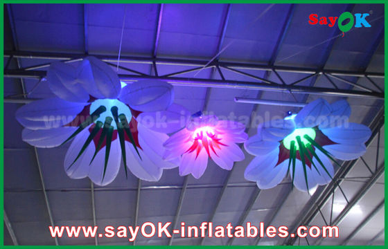 1m Dia Inflatable Hanging Lily Flower Dengan Dekorasi Pencahayaan RGB