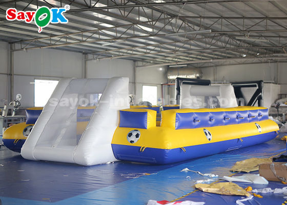 Sepak Bola Tiup Raksasa 8 * 5m PVC Terpal Permainan Olahraga Tiup Lapangan Sepak Bola Tiup