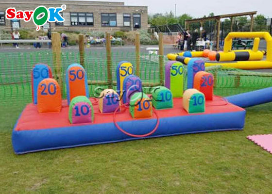 Permainan Tiup Luar Ruangan Permainan Tiup Kehebohan yang Menarik Manusia Tiup Ring Toss Games Pencetakan Foto