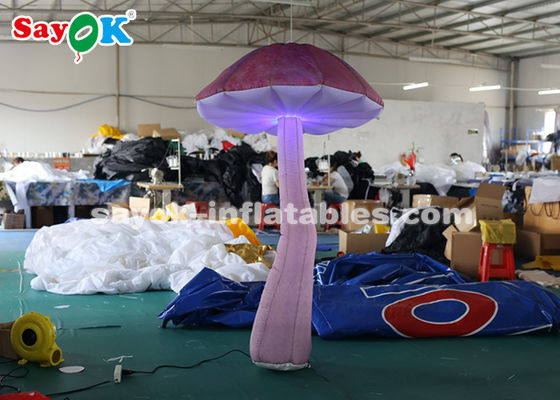 Kain Nylon 2m Hanging Blow Up Jamur Dengan Lampu LED Untuk Acara / Pernikahan