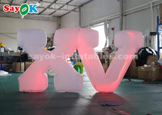 1.2m High Inflatable Lighting Dekorasi / Inflatable LED Letter Mudah diatur