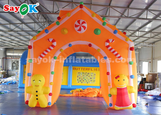 C4*4m Kain Oxford Inflatable Christmas Archway Untuk Dekorasi Liburan