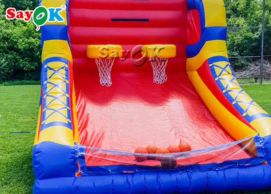 Game Halaman Belakang Tiup Kedap Udara Permainan Bola Basket Tiup Dua Hoop / Ring Basket Tiup