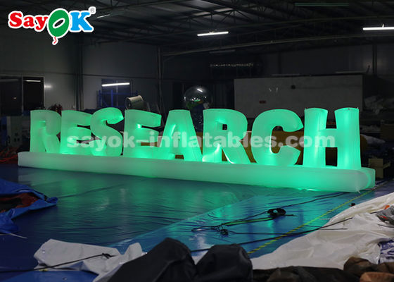 190T Kain Nylon 1.3mH Inflatable LED Letter Untuk Dekorasi Pernikahan