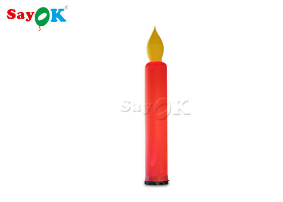 3m Lampu LED Lilin Inflatable Merah Untuk Dekorasi Malam Luar Ruangan