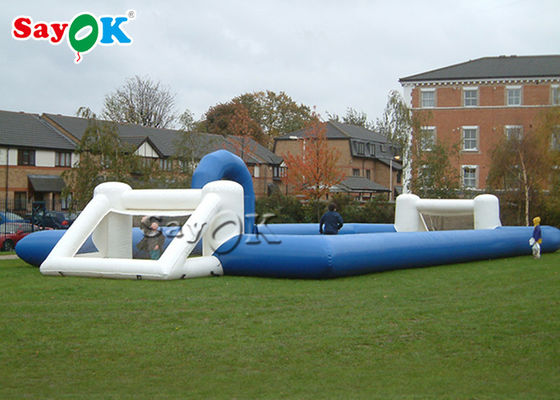 Taman Inflatable Olahraga Game Biru Inflatable Sabun Sepakbola Lapangan Bola Sepak Lapangan Untuk Anak-anak