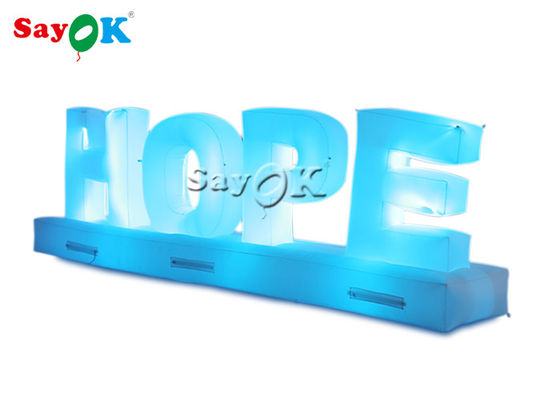 Disesuaikan 1.3m Inflatable HOPE Alfabet Untuk Promosi