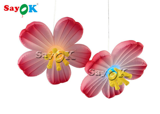 Dekorasi Gantung Pink Oxford 1.5m Bunga Led Inflatable