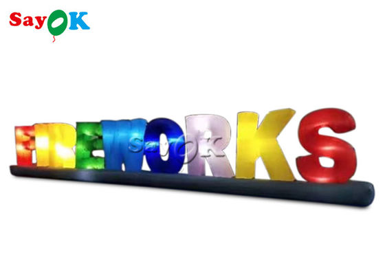 Acara 2m Pencahayaan Inflatable Dekorasi Led Alphabet Letter