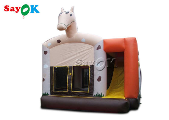 PVC Double Stitching Inflatable Horse Bounce Castle Untuk Taman Belakang