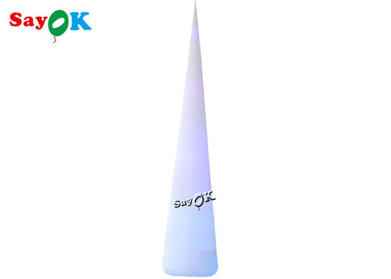 Kerucut Lalu Lintas Tiup Led Putih 7m 23ft Dengan Lampu Berubah Warna