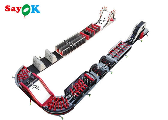 150m 495ft Komersial Inflatable Hambatan Course Untuk Dewasa