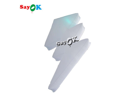 2m 6.6ft White Led Inflatable Lightning Model Untuk Dekorasi Acara Musik Pub