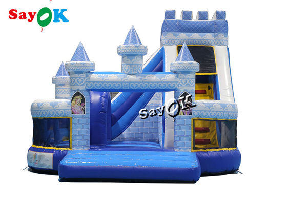 5m 16.5ft Blue Princess Bouncing Castle Rumah Jumper Commercial Inflatable