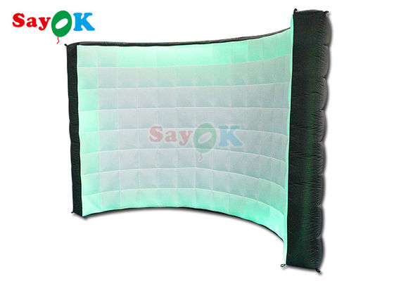 Portable Curved Inflatable Photo Booth Backdrop Wall Untuk Pameran