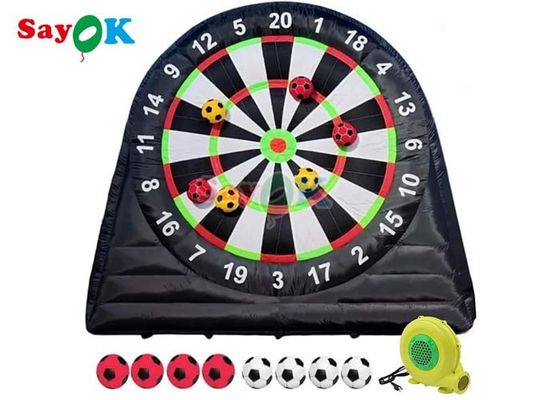 Target Sepak Bola Raksasa 10ft Tinggi Inflatable Olahraga Permainan Outdoor Dartboard Dengan 8pcs Bola Sepakbola