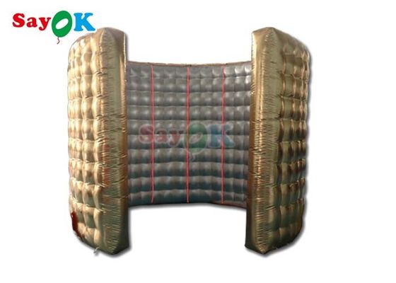 Customized Inflatable 360 Photo Booth Bentuk Lapisan Emas Inflatable Backdrop Booth