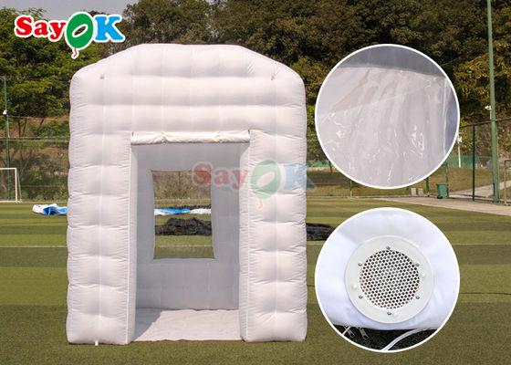 White Inflatable Hot Yoga Dome Tent Untuk Rumah Ruang Yoga Pribadi Portable