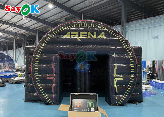 Lucu Inflatable IPS Olahraga Game Inflatable Interactive Center Light Battle Dengan Play System Arena Tent