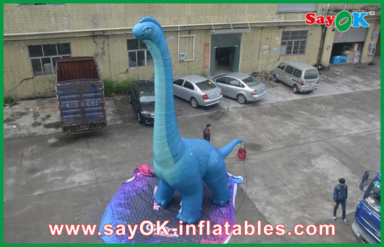 Dinosaur Natal Inflatable Fire Proof Dinosaur Dolanan Naga Inflatable Kain Oxford Dengan CE / UL Blower