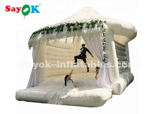 Commercial Outdoor Putih Inflatable Bounce Untuk Pernikahan Ukuran Disesuaikan