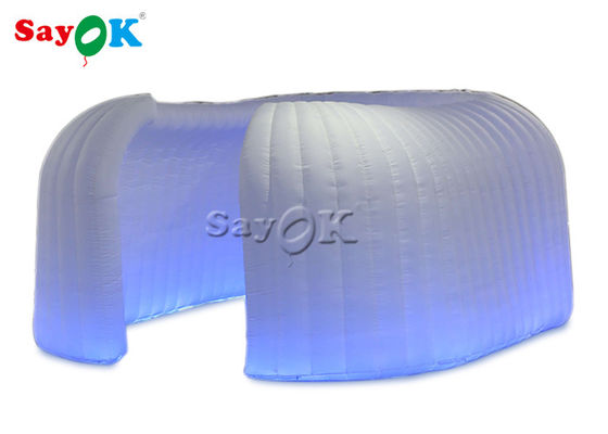 Tenda Halaman Tiup 6.5x2.4mH Pameran Dagang Tenda Kubah Tiup Putih Dengan LED
